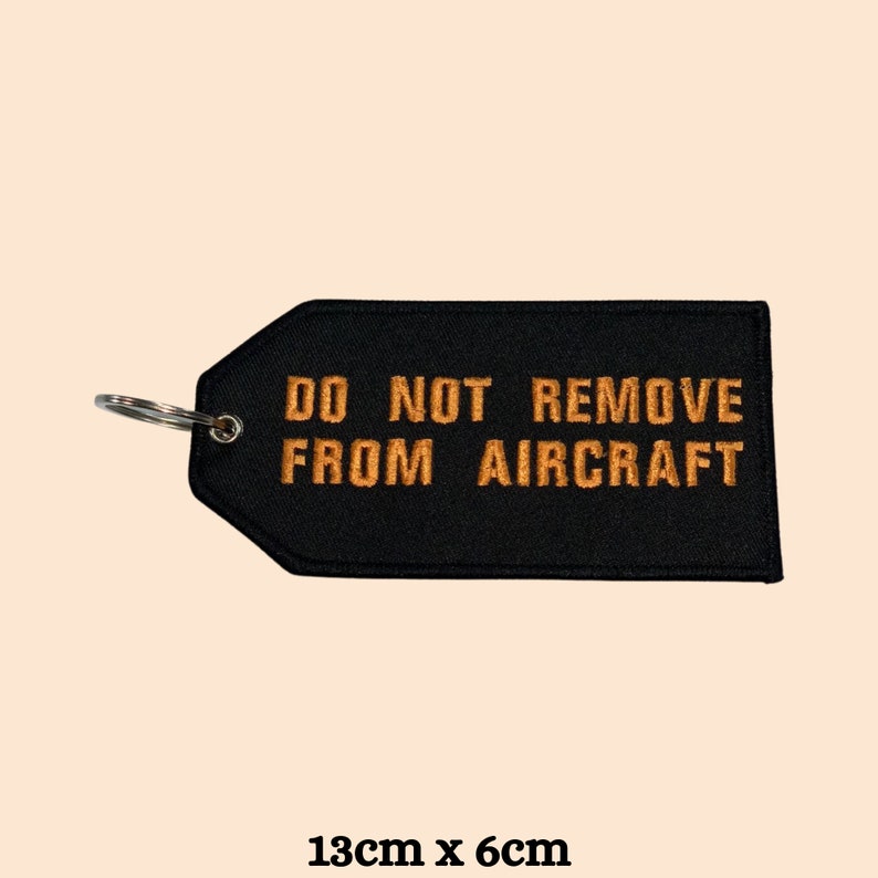 Motorcycle Embroidered Keychain Aircraft Themed Tag Unique Key Ring Etsy