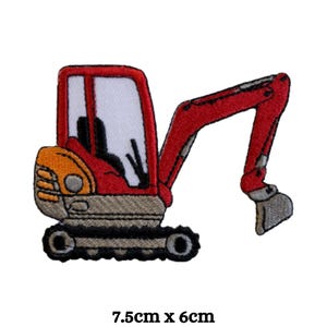 iron on patch
sew on patch
embroidered badge
kids construction patch
truck patch
work vehicle patch