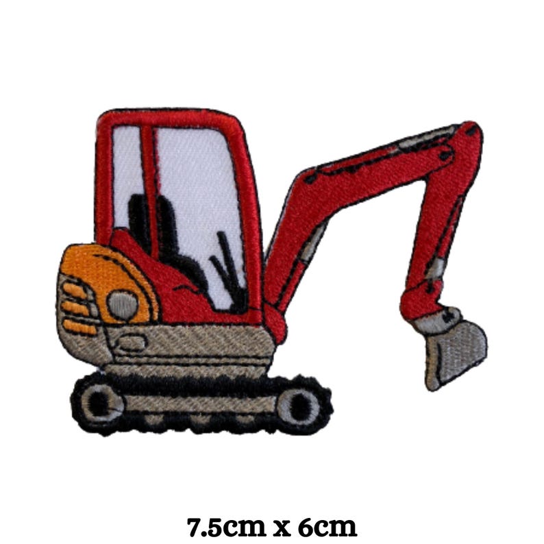 iron on patch
sew on patch
embroidered badge
kids construction patch
truck patch
work vehicle patch
