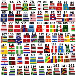 National Flag Iron On Patch Sew On Embroidered Badge Applique Country Flag Patch – Available in Two Sizes – Travel, Backpack, Jacket