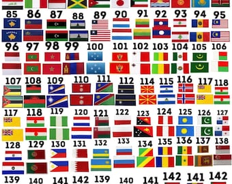 National Flag Iron On Patch Sew On Embroidered Badge Applique Country Flag Patch – Available in Two Sizes – Travel, Backpack, Jacket