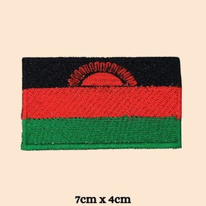 Malawi Flagge Patch Eisen auf Sew On Kleidung gestickt Nationalflagge Abzeichen