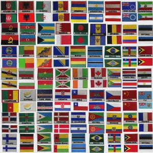 National Country Flag Iron On Patch Embroidered Sew On Applique Country Flag In Two Different Sizes A-F