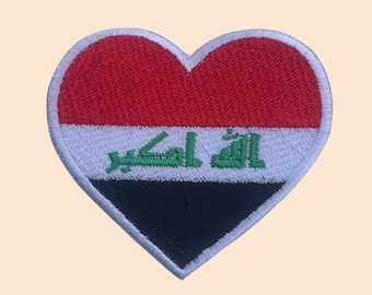 Iraq National Flag Embroidered Iron on Patch Sew on Badge Country Flag