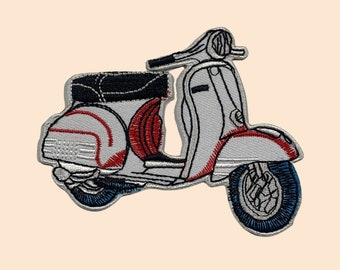 Applique brodée d'écusson pour cyclomoteur pour scooter Mod moto en fer sur badge à coudre