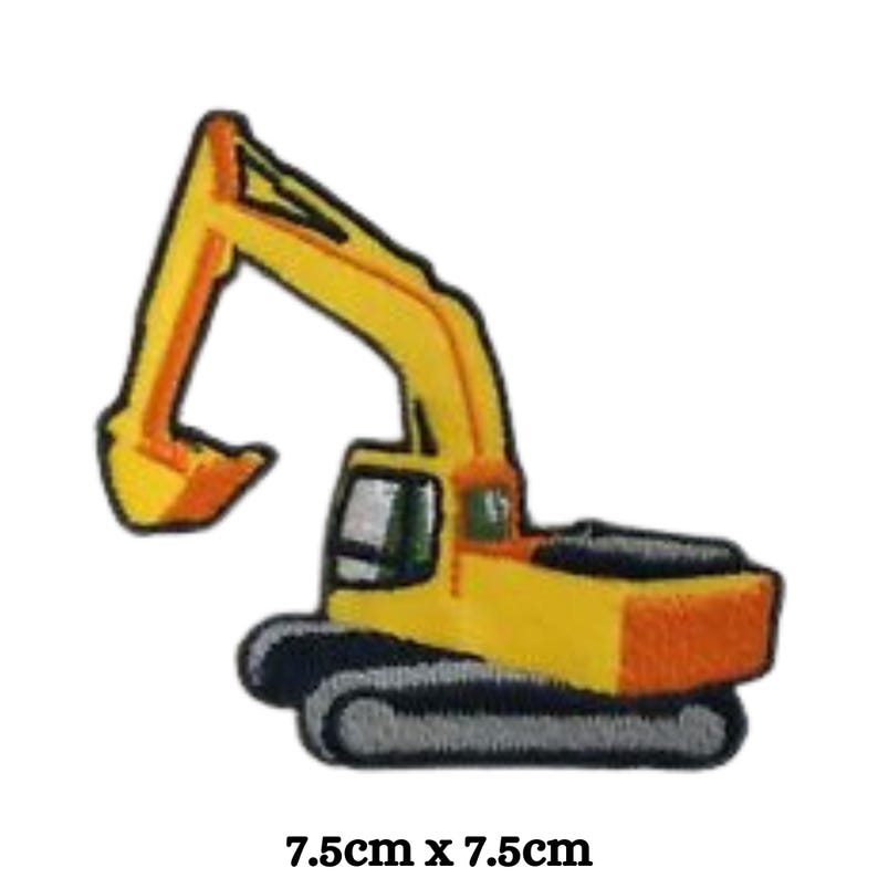 iron on patch
sew on patch
embroidered badge
kids construction patch
truck patch
work vehicle patch