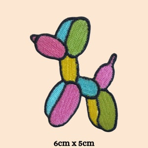 Balloon Colorful Dog Animal Iron On Patch Embroidered Sew On Applique