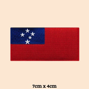 Samoa Flag Iron On Patch Sew On Samoan Cloth Embroidered Badge