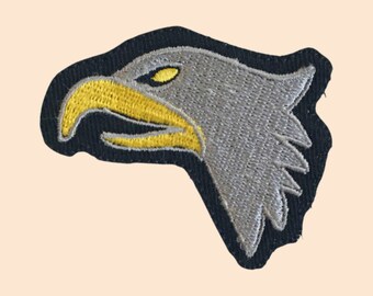 Parche de águila calva americana para planchar y coser en chaqueta, abrigo, camiseta, insignia bordada de pájaro