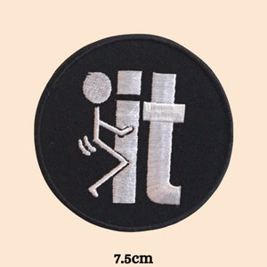 Fuck it Logo Novelty Messages Bikers Special Embroidered Iron On Patch Sew On Badge Applique