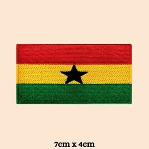 GHANA Country Flagge Aufnäher zum aufnähen gestickt