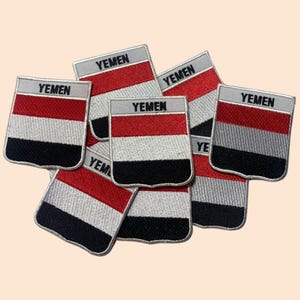 Jemen International Country Flagge Eisen Auf Patch Gestickte Aufnäher Applikation Schild Name Flagge Abzeichen