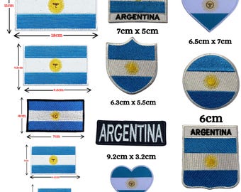 Argentina Flag Embroidered Patch: Iron On Sew On Badge for Jackets, Hats, Clothing