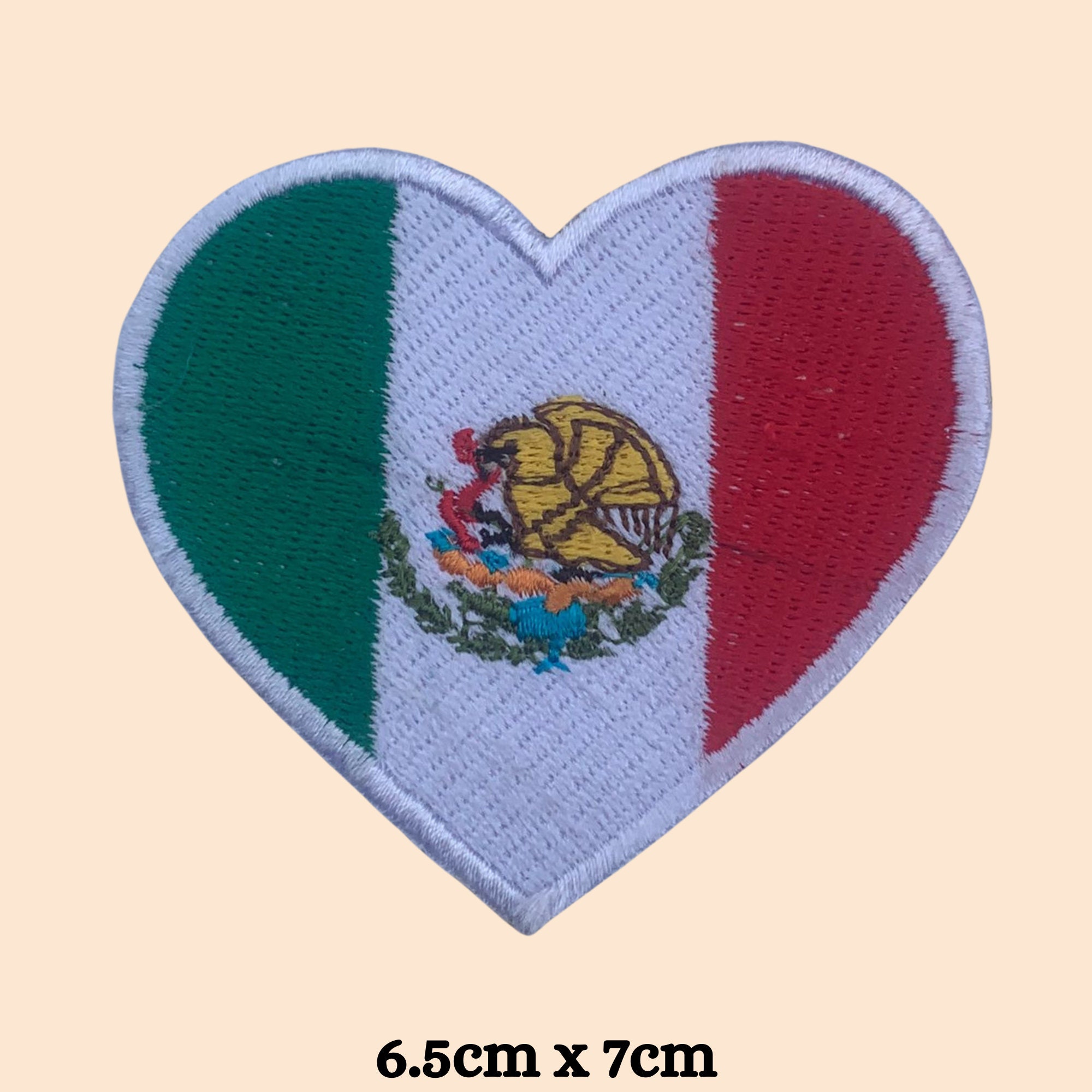 SEW ON Mexico Flag Velcro Patch 3x2 Embroidery Velcro Patch MEXICO