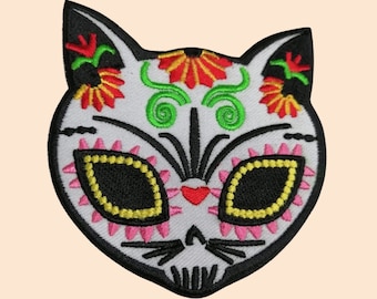 Colorful Cat Kitten Face Iron On Patch Embroidered Sew On Applique Badges