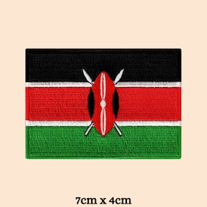 Kenia-Flaggen-Flecken-Aufnäher zum Aufnähen auf Kleidung Afrikanisches Afrika Nairobi-Abzeichen