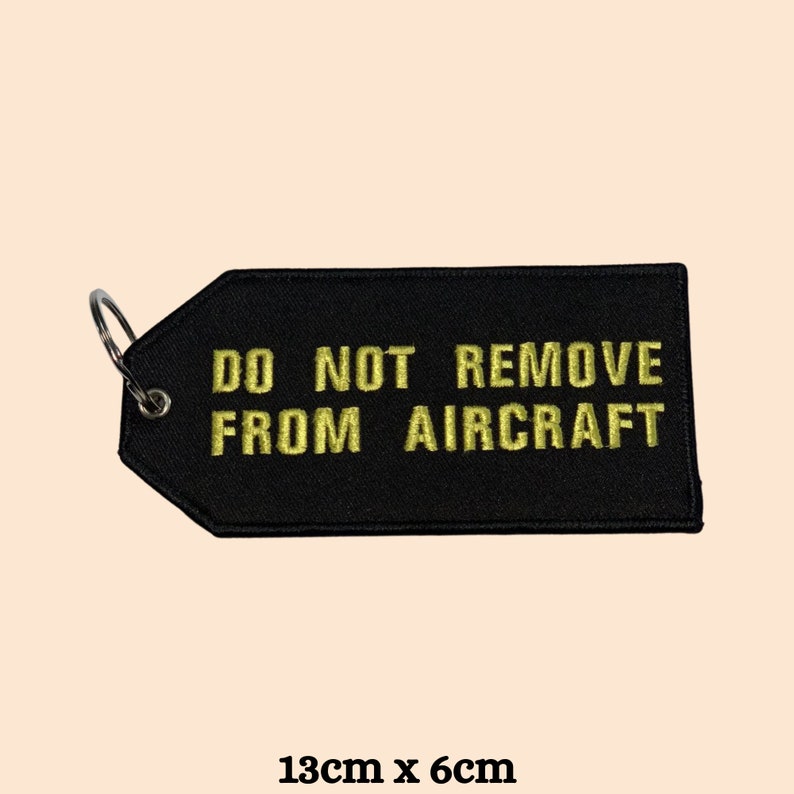 Motorcycle Embroidered Keychain Aircraft Themed Tag Unique Key Ring Etsy