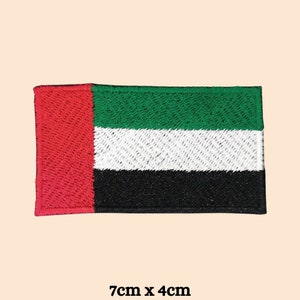 Flagge der Vereinigten Arabischen Inseln Aufnäher zum Aufbügeln / Annähen Kleidung Tasche UAE gesticktes Abzeichen