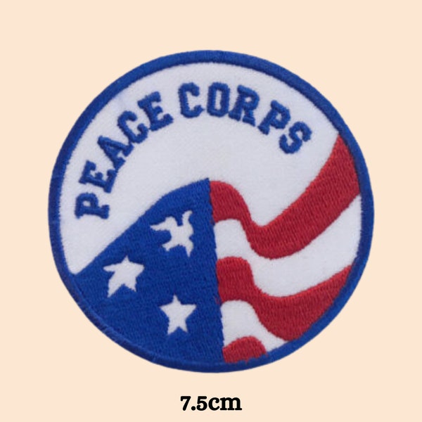 Peace Corps Iron on Patch Embroidered Sew On Applique Clothing bag Jacket Jeans