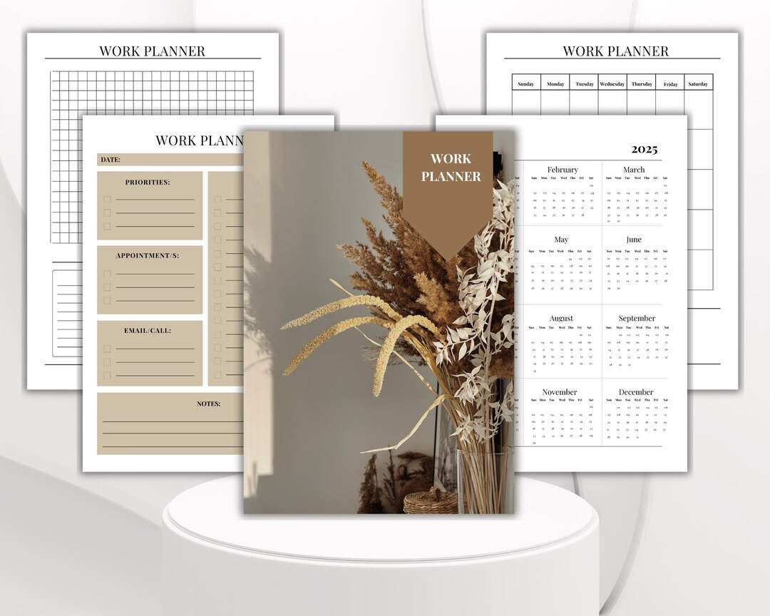 Work Activity Planner Work Planner Printable | Digital Productivity & Task Organizer | Daily ...