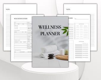 Wellness-Planer | Printable Gesundheit | Pflege Tagebuch | Gewohnheit & Fitness-Tracker | Digital Download Planer | Schlaftracker