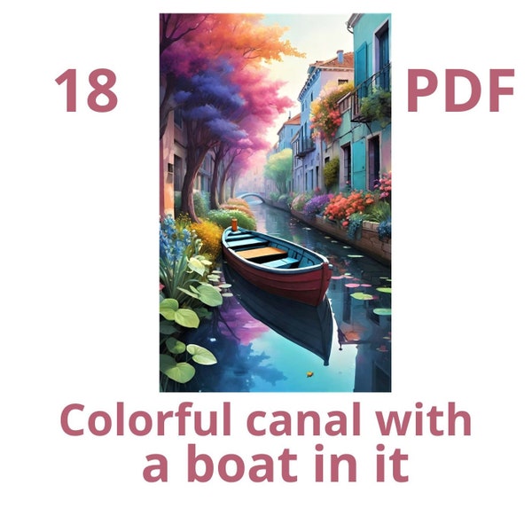 Colorful canal with a boat in it Venice canal beautiful images of boat  Boat in the canal Positive beautiful art Beautiful pictures 18 PDF