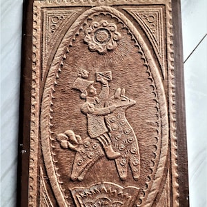 Producto vintage Sellos color marrón carpeta vacía para sellos A-5 colección álbum filatélico vintage 1979 almacenamiento de sellos Real