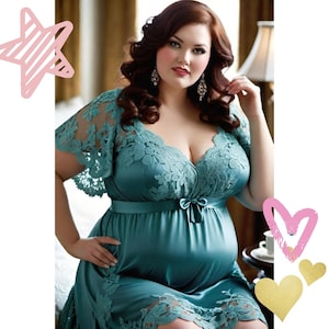 Curvy Women  25 individual PDF printables  clipart Body Positivity Plus Size Women Plus Size Models Curvy Girls Positive pictures AI images