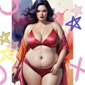 Curvy Women  28 individual PDF printables  clipart Body Positivity Plus Size Women Plus Size Models Curvy Girls Positive pictures AI images
