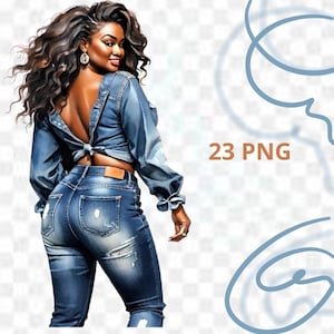 Curvy Women 23 individual PNG printable watercolor clipart Body Positivity Plus Size Women Plus Size Models Curvy Girls Positive pictures