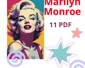 Portrety Marilyn Monroe | 11 klasycznych hollywoodzkich plików PDF (do pobrania w wersji cyfrowej)