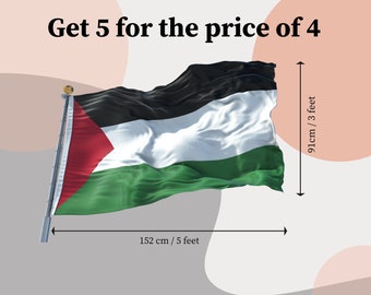 Bandera de Palestina 90 x 150 cm - Palestina Libre