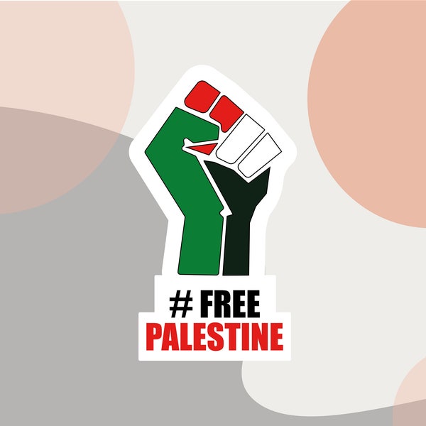 200 x Free Palestine  Stickers - 2 sizes - Free Palestine stickers.