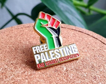 Palestina Pin – Palestina Vlag Pin – Palestina Hart Pin – Palestina Lint Pin – Gratis Palestina stickers – Verzetspin