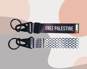 Palestine Keychain - Keffiyeh Keychain - Free Palestine
