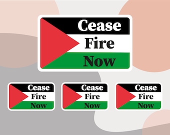 1000 x Cease Fire Now stickers - Free Palestine Stickers.