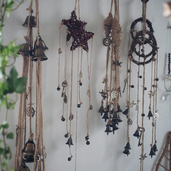 Witch Bells | Home Decoration | Rustic Gifts | Housewarming  | Star | Unique Door Decor | Windchime | Unusual Gifts