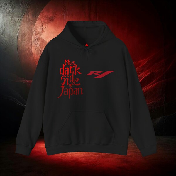 Dark Side Of Japan- R1 !!!Perfect Gifts for Men and Women. Stand out with Cool Designs, Red Detailing.Unisex Heavy Blend™ Hooded Sweatshirt