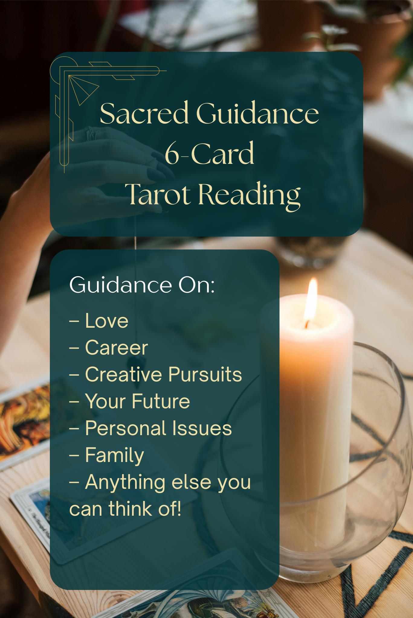 In-Depth 6 Card Tarot Reading for Problem Solving, Messages from Guides, Self Discovery  (PDF)