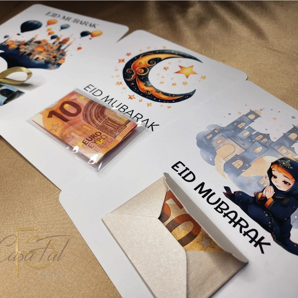 Eid Mubarak Geld Geschenk für Kinder l Eid Gift l Kinder Geldkarte | Ramadan | Zuckerfest