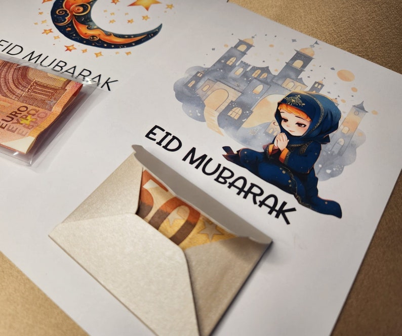 Eid Mubarak Money Gift for Kids l Eid Gift l Kids Money Card Ramadan Sugarproof image 7