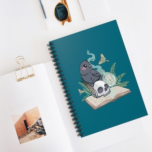 Gotisches Rabenschädel-Trank-Illustrations-Notizbuch