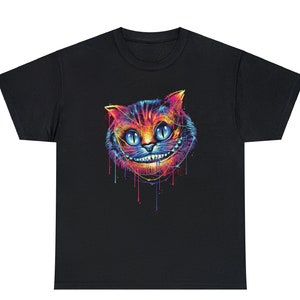 Cheshire Cat Shirt, Psychedelic cat, Retro shirt, Colorful Cat Shirt, Funny Cat Shirt, Halftone