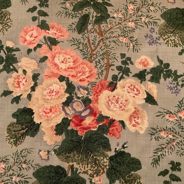 Lee Jofa “Althea” linen fabric in celedon