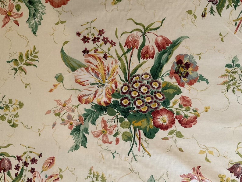 Colefax and Fowler alicia Chintz Fabric Etsy