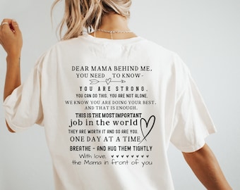liebe Mama hinter mir Shirt Komfort Farben, Sie Angelegenheit Komfort Farbe ästhetisches T-Shirt, übergroßes positive Nachricht T-Shirt, tik tok Hoodie, Art