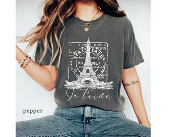 Je T'aime Paris Eiffel Tower Shirt Bonjour Travel To France Trip T Shirt Comfort Colors Paris Vacation Gift Souvenir French Love Shirt Girls