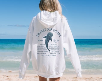 whale shark hoodie ocean inspired style coconut girl protect our oceans beach hoodie ocean animal shirt christian merch beachy sweatshirt