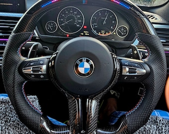 BMW LED Carbon Fiber Lenkrad, flaches Bodenlenkrad, Serie 1 bis 7