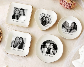 Personalisierte Bestie Foto-Schmuckschale, benutzerdefinierte Bild Schmuckschale, bester Freund Foto Geschenke
